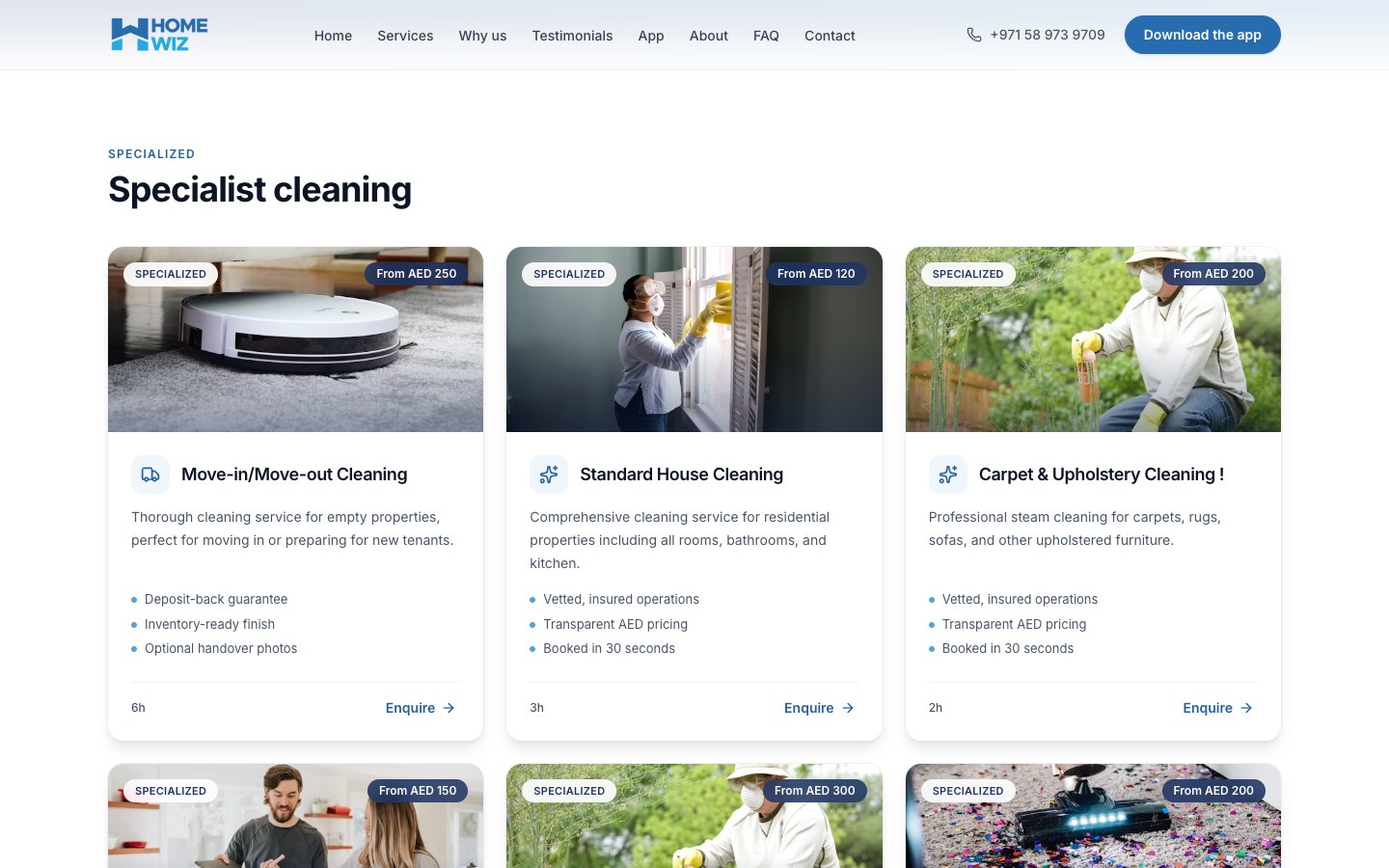 HomeWise — A clear service catalogue