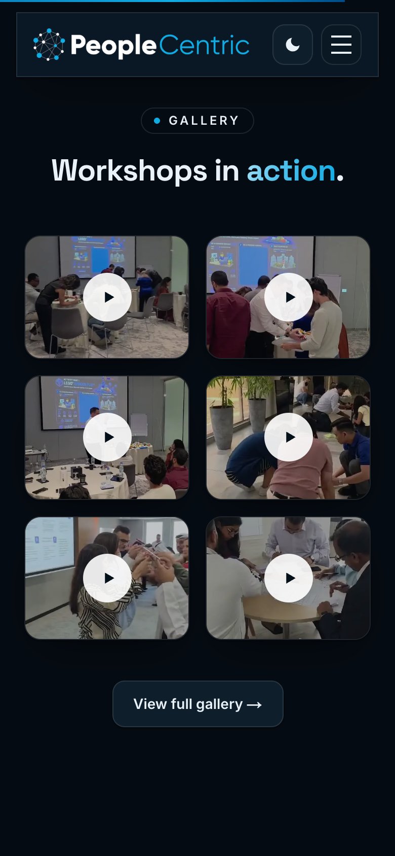PeopleCore on a phone — Workshops in action