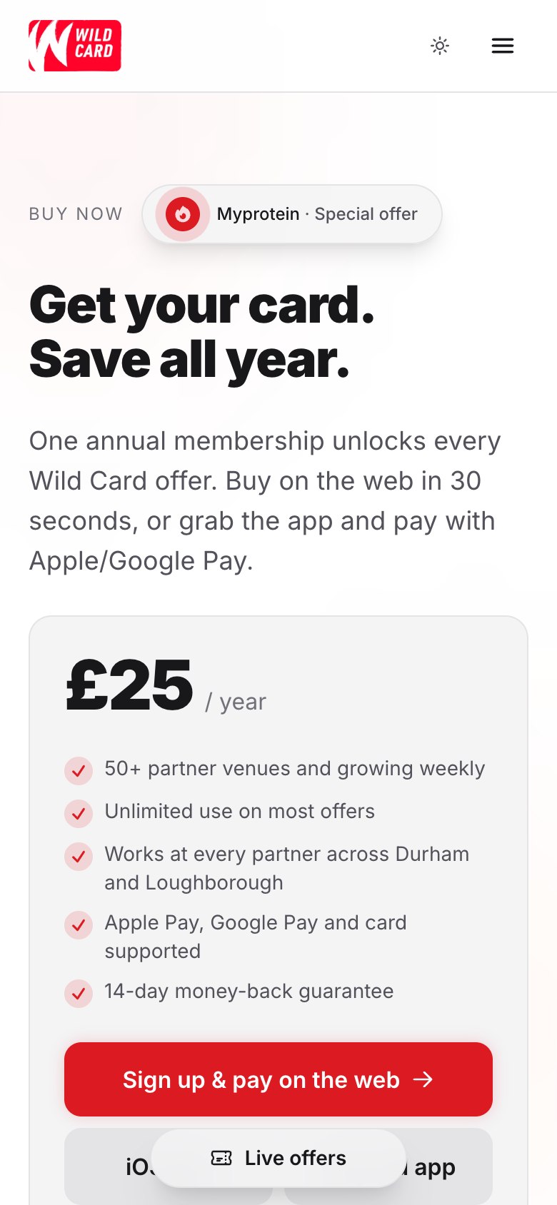 Wild Deck on a phone — Explore membership